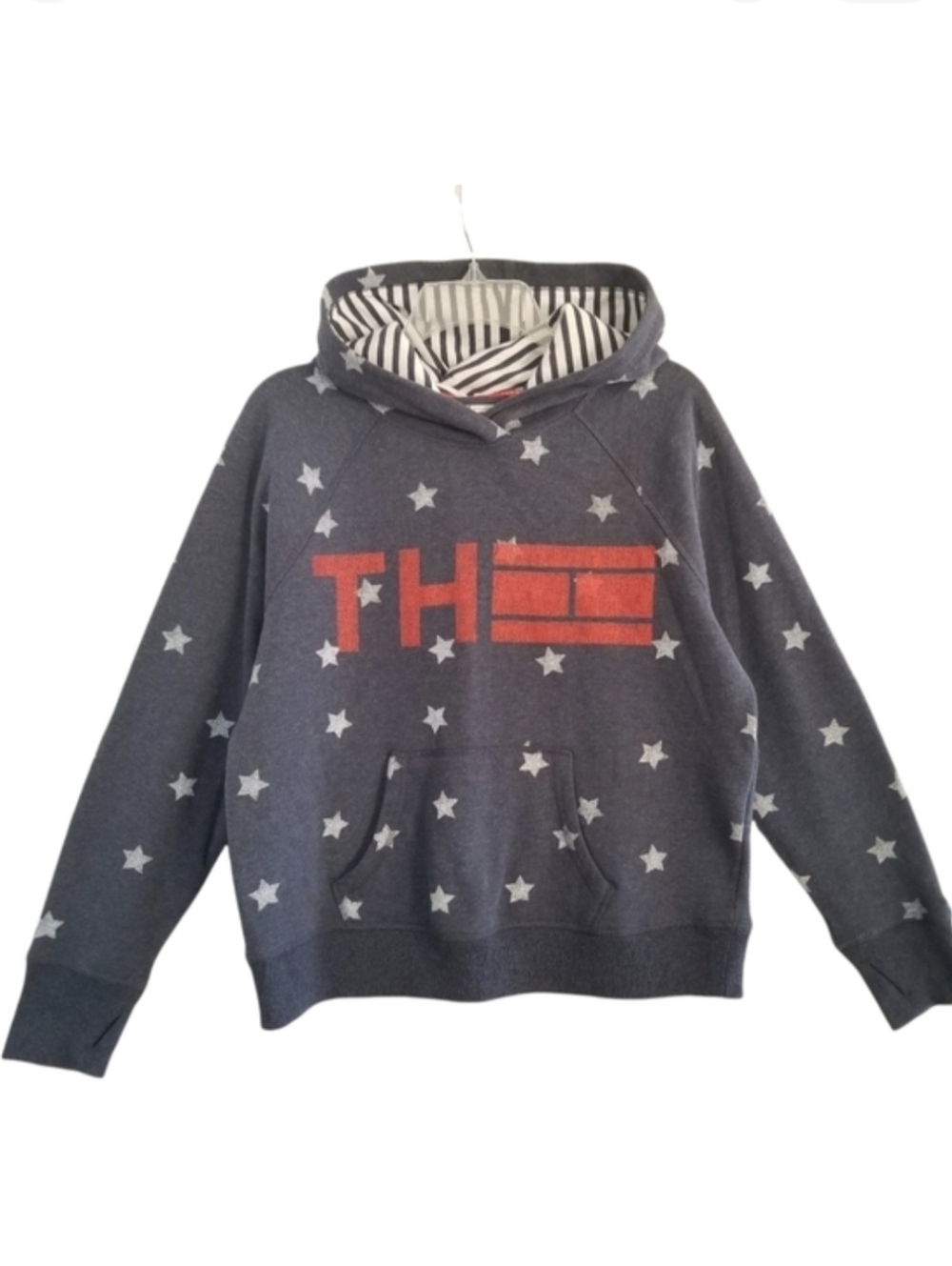 Tommy Hilfiger Sport Hoodie Medium Stars Stripes Hooded Sweatshirt